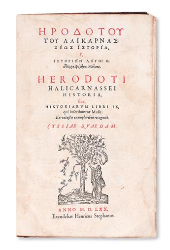 HERODOTUS. Historia, sive Historiarum libri. IX.  1570